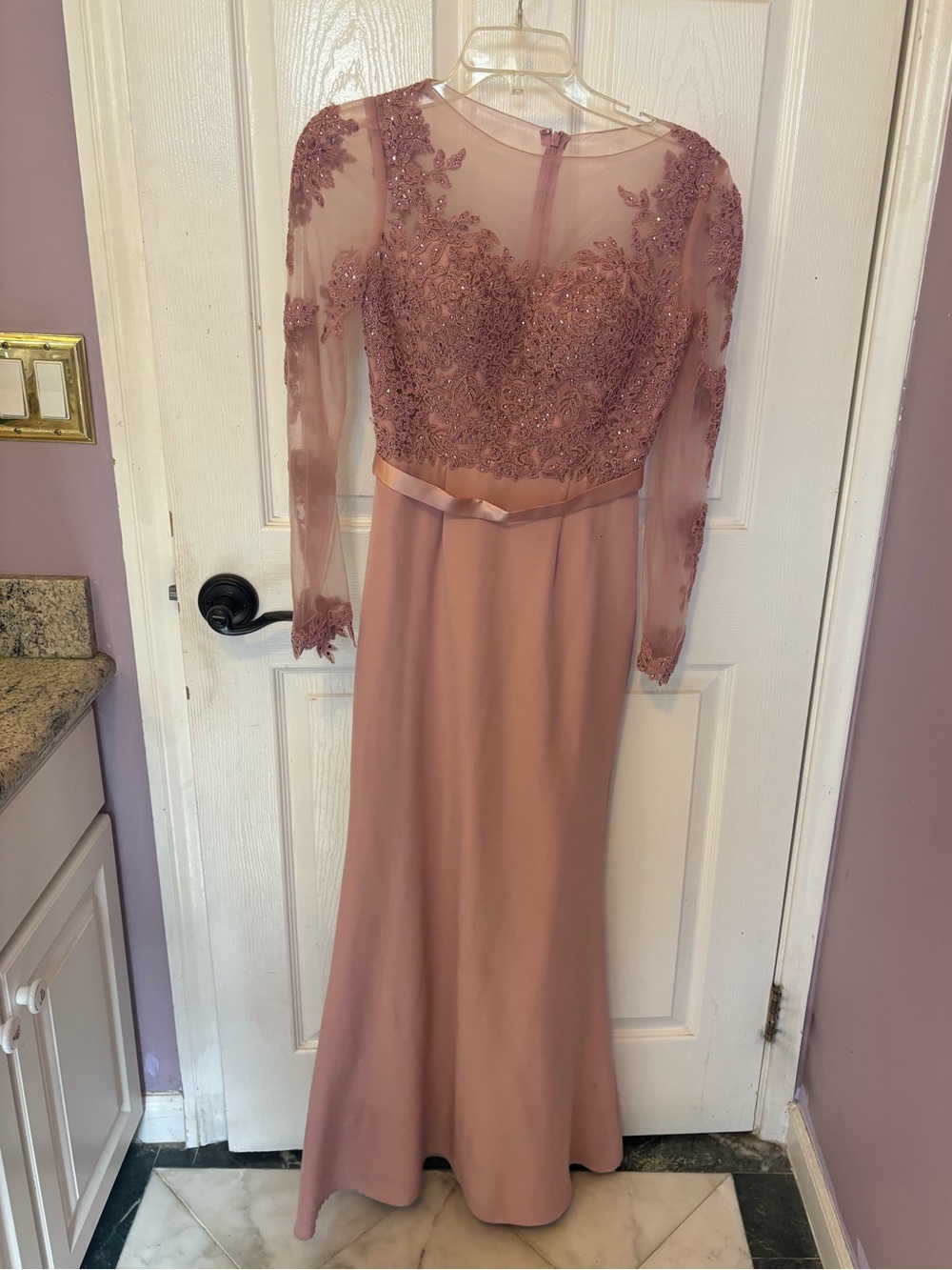 Blush Pink gown - size small